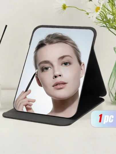 Adjustable Portable Makeup Mirror | Suitable For Dorm, Office And Home Desktop/Handheld Makeup Mirror | Minimalist Bathroom Decor