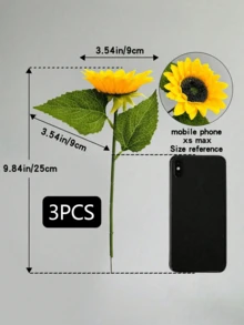 6pcs Artificial Sunflower Stems, Suitable For DIY Crafts And Home Decor - Indoor/Outdoor Fake Flowers. Great For Bridal Bouquets, Tabletop Decor, Valentine's Day, Gifts, Long Stem Artificial Sunflowers. Applicable For Outdoor, Home, Wedding, Birthday Party, Standalone Yellow Decor, Thanksgiving. - Multicolor - View 14