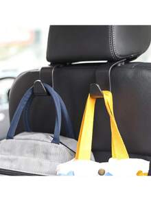 2PCS Car Hooks, Hidden Car Hooks For Headrests, Seat Backs, And Seat Backrests; Multifunctional Car Item Hooks - A - View 7