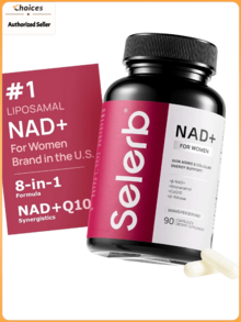 NAD+ Supplement Capsules For Women | β-NAD+, Trans-Resveratrol, CoQ10 & D-Ribose Blend | Daily Wellness Supplement | 90 Capsules - 1 瓶 - 查看 1