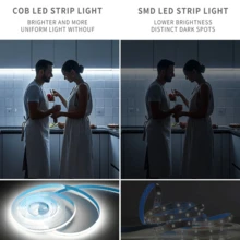 LQHZMYY 1pc USB Powered COB LED Light Strip With Touch Control Dimming, Solid Color (3000K/4000K/6000K), Suitable For Birthday Party, Space Theme Occasions, Soft Lighting For TV Backlight, Bedroom Lighting, 5V - White Light 6500K - View 5