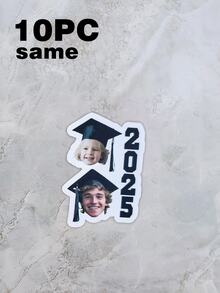 Personalized Portrait Stickers, Custom Portrait Confetti, Custom Text Stickers, High School And College Graduation Cap Custom Stickers Set, Personalized ID Photo Printing Paper, Custom Face Printing - Multicolor - View 16