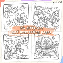 GDTME Magic "24 Page Non Thick Colored Paper Simple Coloring Book, Magic Coloring Book Simple Coloring Page, Super Cute And Comfortable Space Design, Coloring Book Can Release Emotions, Relieve Anxiety, Ideal Gift For Festivals And Special Occasions, Office Supplies, School Supplies - JX-434 - View 5