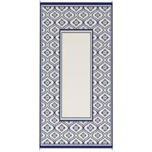 Reversible Outdoor Rug - Navy Blue - View 7