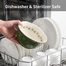 2个5.8英寸陶瓷碗，适用于盛放米饭、汤、面条、甜点、沙拉，可用于微波炉、烤箱和洗碗机。 - 綠色 - 查看 4