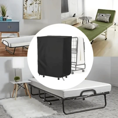 便携式折叠床罩，适用于户外露台床和通用折叠床 - 防水、防尘、防污