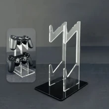 1个双层亚克力透明游戏手柄展示架，可拆卸桌面收纳架 - 查看 8