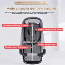 Carreola Para Bebés Niños Ultra Premium Plegable, 3 Colores - Gris - Ver 5