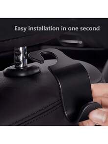 2PCS Car Hooks, Hidden Car Hooks For Headrests, Seat Backs, And Seat Backrests; Multifunctional Car Item Hooks - A - View 5