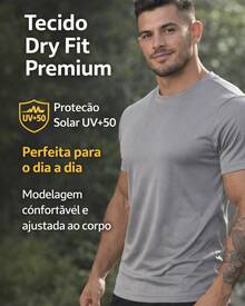 Kit Of 2 Men's Short-Sleeve Dry Fit T-Shirts, DryFit Gym, Running, Sports T-Shirt, CrossFit Fitness, Plain Casual Sportswear, Premium Polyester - 白色和灰色 - 查看 3