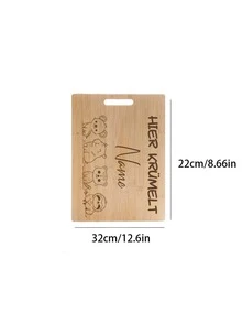 Tabla de cortar personalizada con lindos patrones de animales - Grabada, esencial de cocina y hornear para encimera de cocina, adecuada para regalos de cumpleaños, bodas, aniversarios | Diseño interesante | - Multicolor - Ver 9