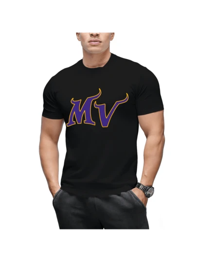 Minn-Esota-Vik-Ings Men's Cotton Short Sleeve Crew Neck T-Shirt Casual Soft Breathable Comfort Fit Everyday Wear Versatile Summer Tee Tops