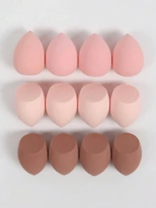4/3/1pc Large Random Color Makeup Sponge Egg, Blended Beauty Sponge For Liquid, Cream And Powder Perfect Application, Multi-Color Makeup Sponge Suitable For All Skin Types, Latex-Free Dual-Use Powder Foundation - Multicolor - View 3