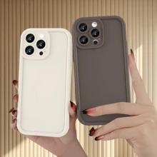 3 件装纯色简约个性化全包覆 TPU 防震手机壳，兼容 Apple 17、16、15、14、13、12、11 Pro Max、Air 等系列 - 彩色 - 查看 3