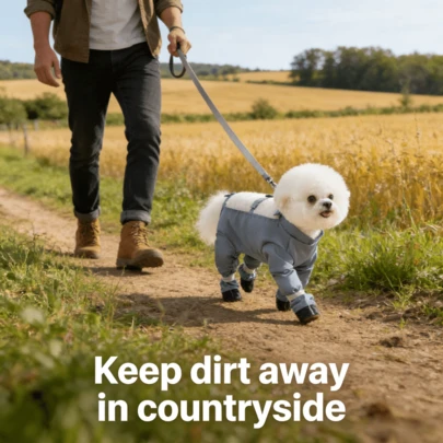 Bộ quần áo liền thân thoáng khí cho chó đi dạo, che bụng và chân, chống côn trùng, thích hợp cho thú cưng nhỏ và vừa.