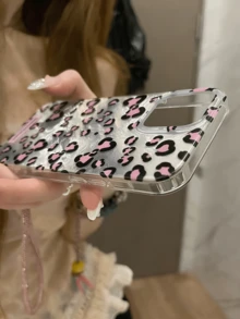 适用于 17 Pro Max、17 Pro、17 Air、17、16、15、14、13、12 Pro Max、11 的 3D 水钻蝴蝶结豹纹防震手机壳 - 銀蝴蝶結豹紋 - 查看 4