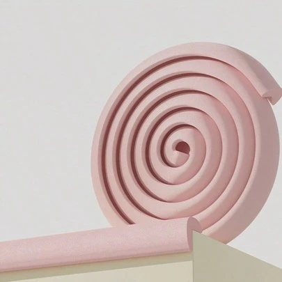 1 pieza Protector en forma de L anti-colisión, decoración de habitación de bebé, protección de bebé, protección de pared, protección de esquinas de muebles, producto de protección de habitación de bebé, protector de esquinas de mesa, parachoques de espuma suave para bebé, se puede recortar según sea necesario