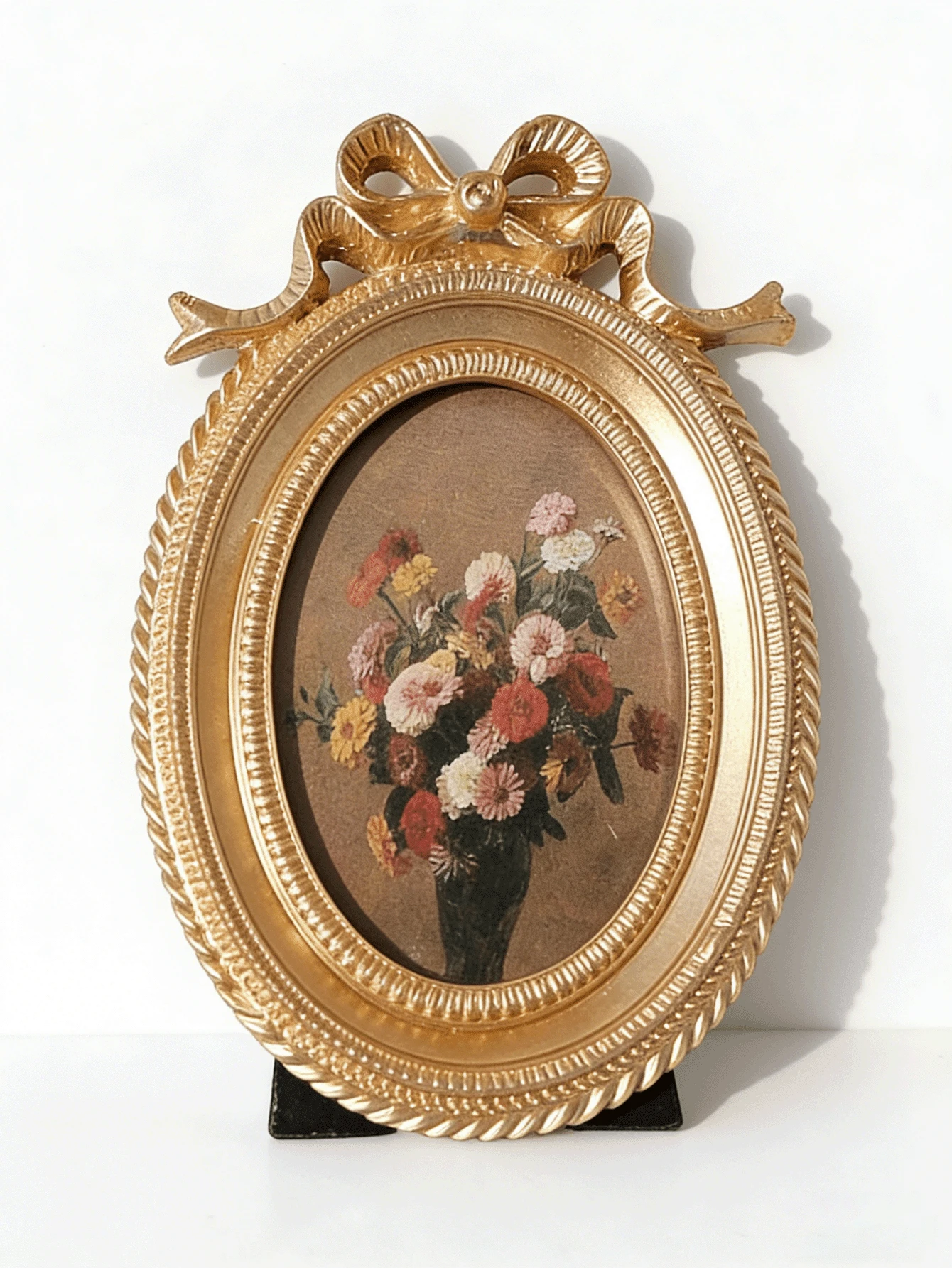 1个经典复古相框，仿木雕工艺，桌面/墙面装饰相框，金色花卉雕刻，家居装饰，树脂材质，适用于婚礼照片，复古创意桌面展示，迷你方形相框，适合家居、房间、客厅、办公室装饰 - 多色 - 查看 1