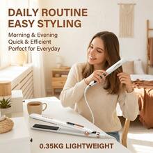 SOKANY 3-In-1 Multifunctional Ceramic Hair Straightener, Dry & Wet Use, Curling & Straightening, Temperature Adjustable Up To 950°C, LED Display, 360° Rotatable, Suitable For Home And Salon Use - EU F Type Plug(220-240V) - View 6