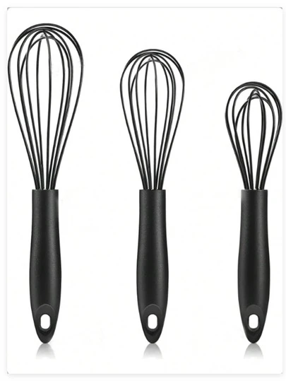 1pc Silicone Whisk, Stainless Steel Material, Heat & Scratch Resistant, Kitchen Utensil For Mixing, Beating, Blending. Also A Heat-Resistant Cookware Suitable For Mixing, Cooking, Baking, Cake Making, Desserts, Meal Prep, And As A Surprise Gift.