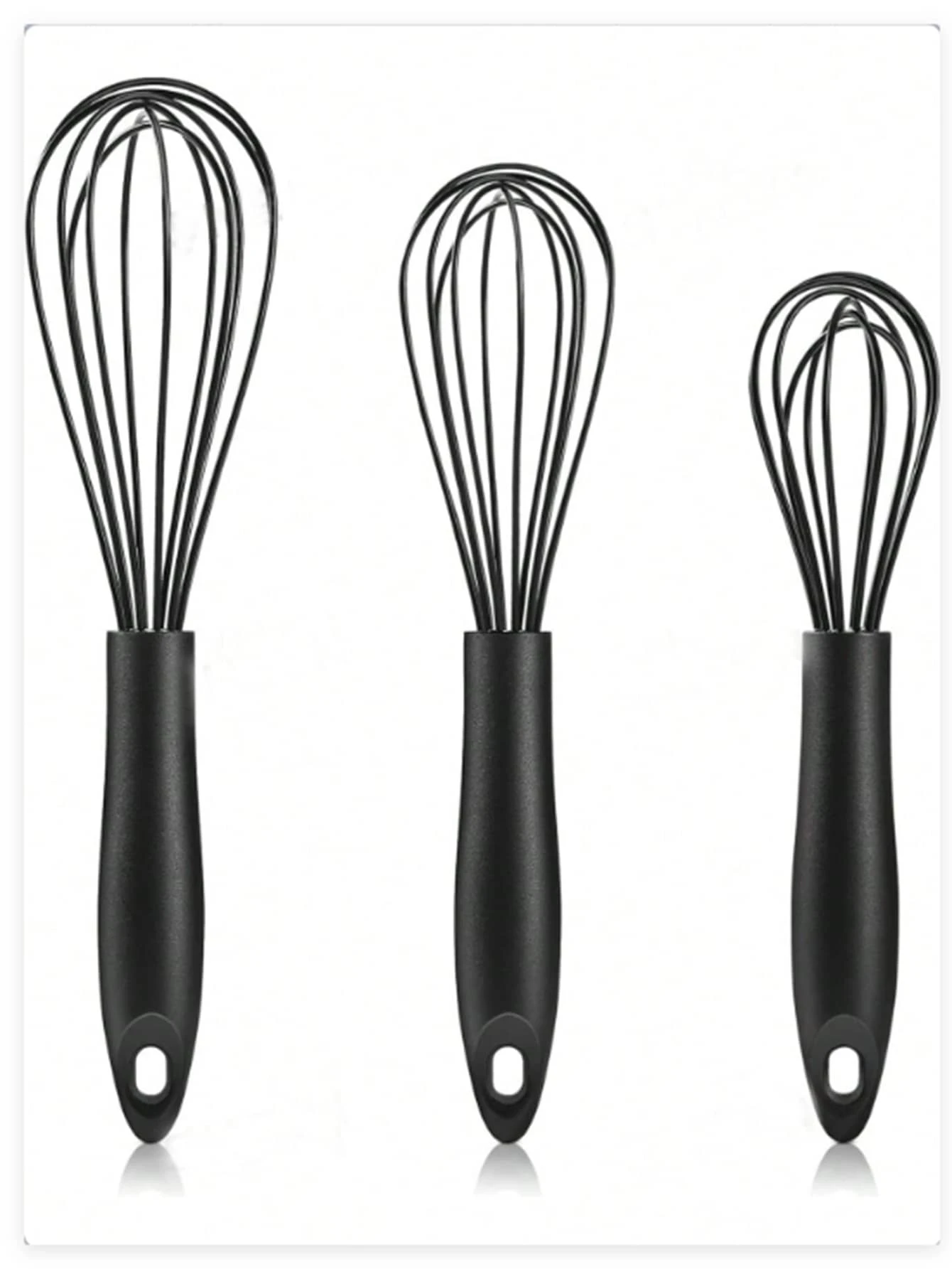 1pc Silicone Whisk, Stainless Steel Material, Heat & Scratch Resistant, Kitchen Utensil For Mixing, Beating, Blending. Also A Heat-Resistant Cookware Suitable For Mixing, Cooking, Baking, Cake Making, Desserts, Meal Prep, And As A Surprise Gift. - Multicolor - View 1
