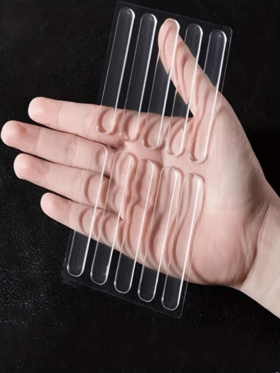 Self-Adhesive Clear Transparent Silicone Door Bumper Pads Door Stopper Lead-Free Reusable Shock Absorbing Wall Protector Stickers Noise Reduction Anti-Collision Cushion For Door Handle Cabinet Fridge Kitchen Bathroom Home Office