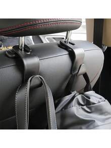 2PCS Car Hooks, Hidden Car Hooks For Headrests, Seat Backs, And Seat Backrests; Multifunctional Car Item Hooks - A - View 2