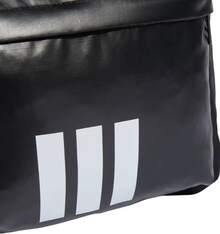 adidas Sportswear3-Stripes 拉鍊開合織品雙肩包男女同款情侶款黑拼白色 - 黑與白 - 查看 4