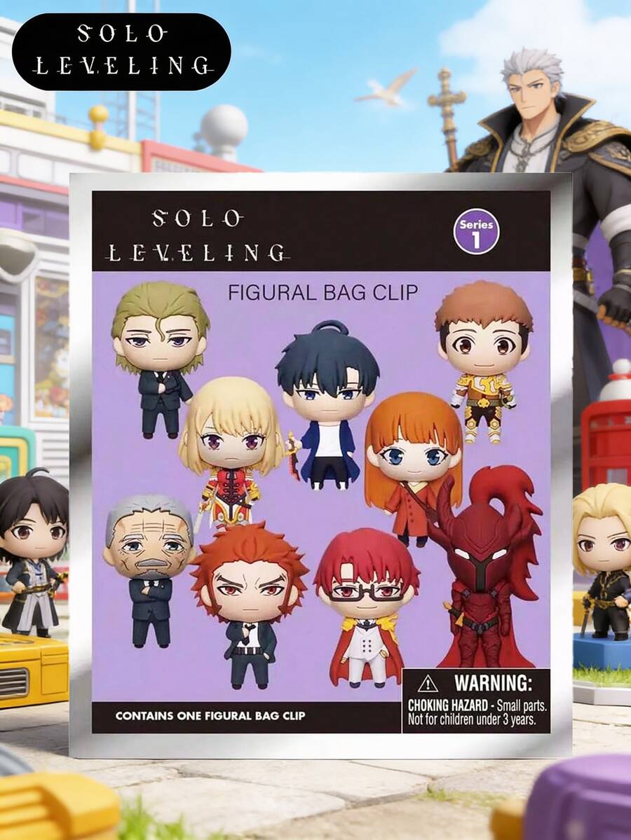 Crunchyroll مجموعة هدايا Solo Leveling مرخصة رسميًا صندوق عمي تمثال ثلاثي الأبعاد مشبك حقيبة تعليقات شخصية أنمي سلسلة مفاتيح أنمي مجموعة جامع أنمي ديكور حقيبة ظهر - متعدد الألوان - مشاهدة 1