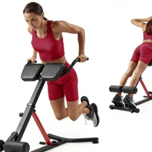 Foldable Hyperextension Roman Chair W/Back Extension, Home Gym Sit Up Bench For Glute & Ab Workouts, Optional Adjustment Incline & Multi-Function Heavy-Duty Exercise Equipment - Multi-function Roman Chair - View 8