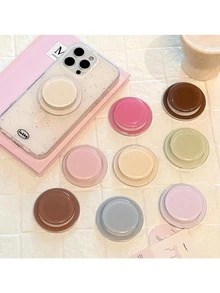 1pc Ins Style Solid Color Minimalist Magnetic Phone Holder, Strong Adsorption Suitable For Apple, Honor, Magnetic Phone Cases, Personalized Retractable Portable Desktop - Multicolor - View 9