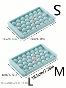1pc Ice Cube Tray With Lid Refrigerator Ice Cube Mold, Mini Round Ice Ball Maker Mold, Fits Tea, Coffee Back To School - Multicolor - View 2