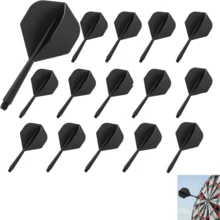 3pcs Dart Fins, One-Piece Tail Fin, Anti-Deformation, L-Shaped Dart Shaft, Precise Throwing, Aerodynamic Design, Lightweight Body, Reinforced Dart Tip, Sturdy Structure, Professional Darts, Suitable For Casual Players And All Players, Darts Accessories - Multicolor - View 1