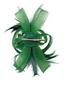 1 pezzo Cappello vintage da donna stile anni '20, '30, '50, affascinante, con fascinator e velo floreale, adatto per matrimoni, tè pomeridiani, estate, spiaggia - Verde - Visualizzare 6