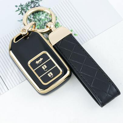 1 unidade de capa protetora para chave de carro compatível com Civic, Accord, CRV e XRV. Anti-queda, à prova de poeira, elegante e sofisticada, ideal para mulheres.