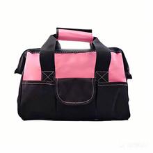 女士粉色工具包 - 带收纳口袋 - 适用于女士手动工具、电动工具套装等 - 女士拉链工具包整理包（仅含包） - 彩色 - 查看 9