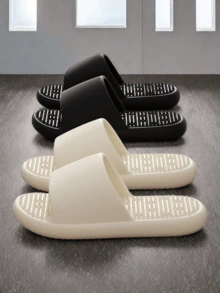 透气穿孔按摩珠设计防滑浴室拖鞋 - 多色 - 查看 9