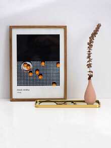 1 pieza Elegante bandeja de almacenamiento rectangular de vidrio dorado (disponible en tamaños pequeño, mediano y grande), superficie de espejo de vidrio de alta definición, estilo nórdico de lujo, material de aleación de aluminio y vidrio - Estantería de almacenamiento multifuncional, bandeja de exhibición de gran capacidad, bandeja para joyas, caja de almacenamiento de cosméticos, aromaterapia, portavelas, joyas, cosméticos - rectángulo - Ver 8