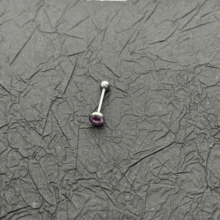 Pink Heart Bubble Tongue Piercing Titanium Steel Externally Threaded, Unique Cute Heart Tongue Ring For Fashionable Girls - Pink Heart-shaped Bubble Tongue Stud - View 2