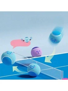 3pcs Pet Elastic Tennis Balls, Colorful Interactive Bouncy Balls Pet Dog Toys - Multicolor - View 2