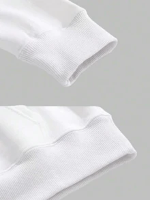 Men'S & Women's Black Hoodie With Anime Character Print, Hoodies For Men, Spring Outfits For Women, Men's Round Neck Hoodie With Anti Social Club Sad Boyz Print, Kangaroo Pocket And Drawstring, Long Sleeve, Loose And Casual, Ideal For Gifting As Men's Clothing, Single-Sided Printing - White - View 4