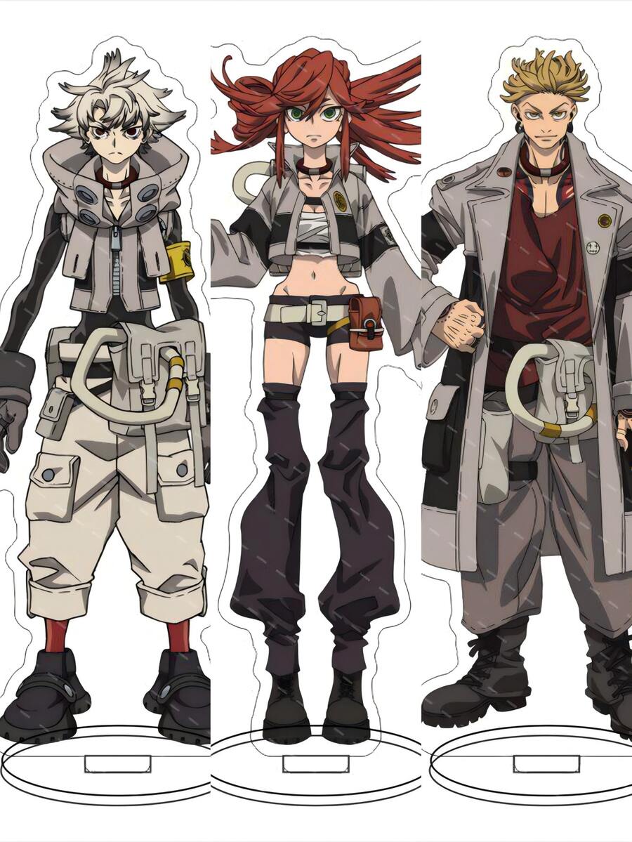 G A C H I A K U T A-Ryo/Rudo/Enjin/Zanka 动漫亚克力立牌 - 可动人偶展示架，桌面及家居装饰摆件，送给朋友/粉丝的完美生日礼物 - 彩色 - 查看 1