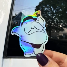 Adesivos de Gato Tímido Apontando | Adesivos Fofos e Divertidos | Adesivos de Idoso Segurando uma Flor | Personagens de Desenho Animado Divertidos | Adesivos para Skate, Laptop e Carro - Adesivos de Vinil Impermeáveis, Autoadesivos, Foscos e Duráveis para Carro, Janela, Laptop, Caminhão e Garrafa de Água - Design Resistente e Multiuso - vinil - Ver 17