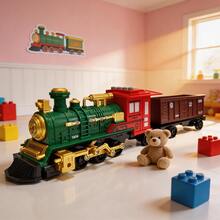 Toy, Kids Toy, Kids Toy Train, Train Model With Lights And Sounds, Inertial Powered, Boys Party Gift, Kids Game, Kids Birthday, Interactive Kids Toy, Boys Toy, Toy For Kids, Kids Toy Train, Party Favor, Christmas, Toy Car, Halloween, Boys Gift, Birthday Gift - Multicolor - View 3