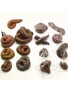 Trick And Prank Pinching Music, April Fool's Day Simulation Soft Rubber Cake Toys, Venting Poop Prank Props, Teen Stress Relief Toys, Gifts For Friends,Soft Toys, Soft Toys, Squishy - Multicolor - View 6