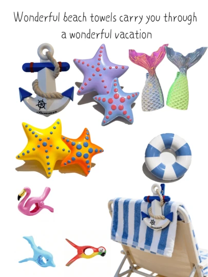1-3pcs Set Latest Beautiful Beach Towel Clips, Beach Chair Clips, Pool Towel Clips, Large Novelty Clothespin, Suitable For Yard, Vacation, Pool Mat Decor, Travel Essential Clothesline Clips, Clamps, Travel & Home Necessity Strong Clips