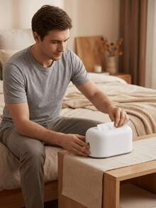 1pc Minimalist White Tissue Box, Compact Desktop Tissue Paper Holder Suitable For Bathroom, Vanity, And Office Desk - Multicolor - View 6