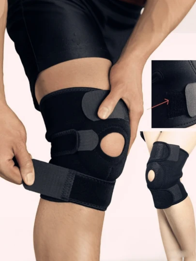 1 Piece Sports Knee Brace - Patella Support Strap For Pain Relief And Injury Prevention, Adjustable Breathable Knee Pad With Other Closure Types, Durable Material For Running, Hiking, Fitness