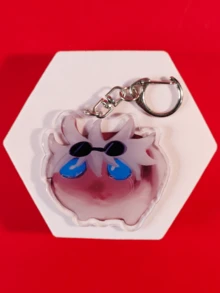 JUJU & TSU Hamster Design KAISEN Acrylic Keychain Series Cute Cartoon Keyring Bag, Suitcase Accessory Phone Pendant Car Ornament. - Multicolor - View 3