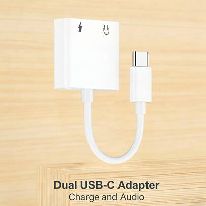 1pc Universal High-Definition Stable Wired Sensitive No-Delay No-Noise Plug-And-Play Lightweight Portable Type-C Digital Audio Adapter, Minimalist Fashion Design, Compatible With Apple 15/16/17Pro Series And All Android Models, Essential For Gaming, Streaming, Video Calls, Students And Business Users